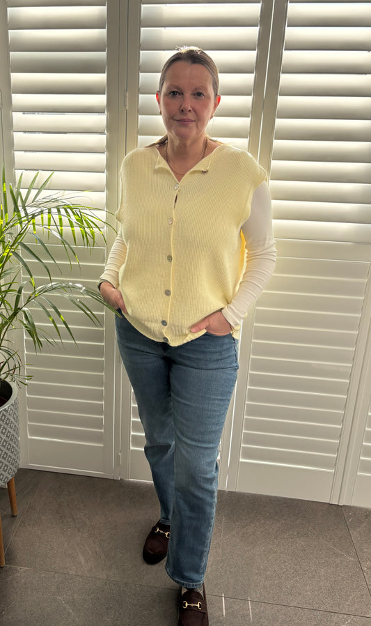 Lemon “Marnie” Knitted Waistcoat