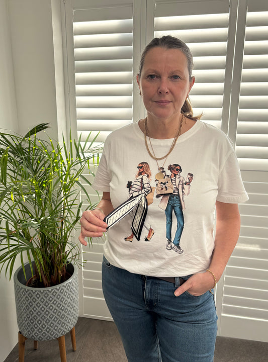 White “Monique” Coffee Girls T-shirt