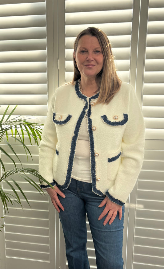 Cream “Marnie” Knitted Jacket