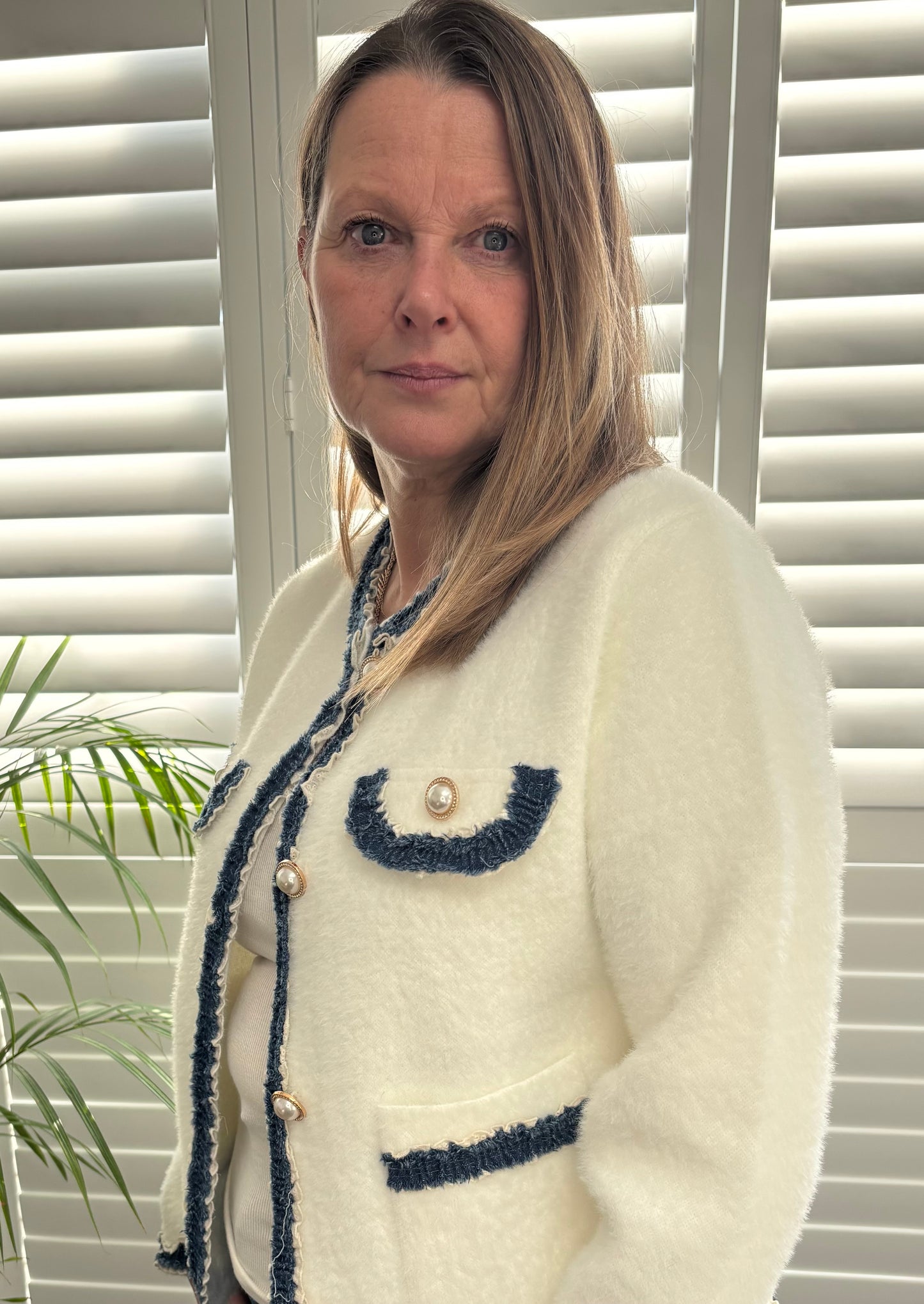 Cream “Marnie” Knitted Jacket