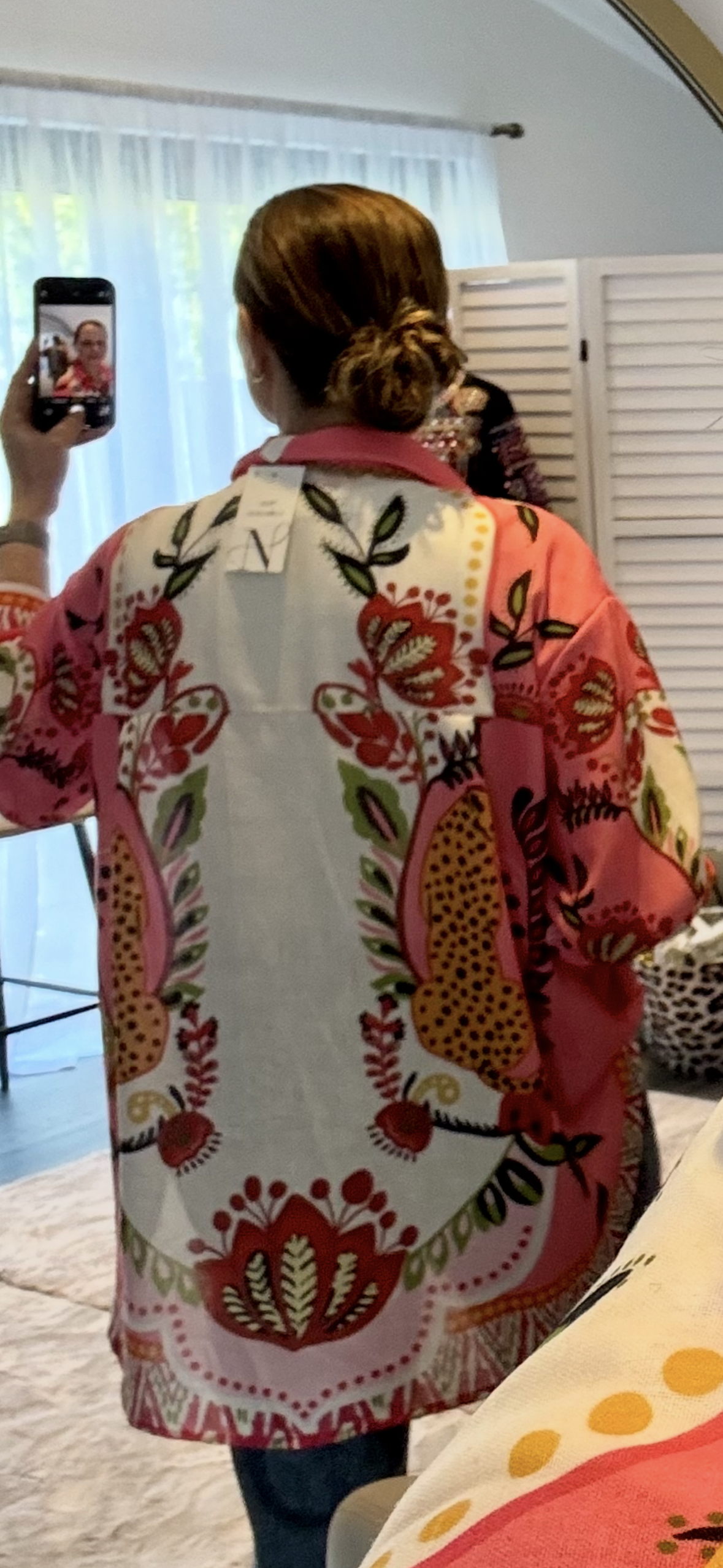 Coral Statement Print Shirt