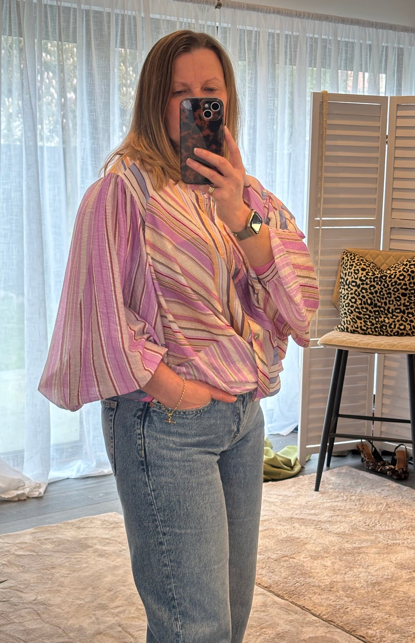 Purple/Blue  Cutabout Stripe Shirt