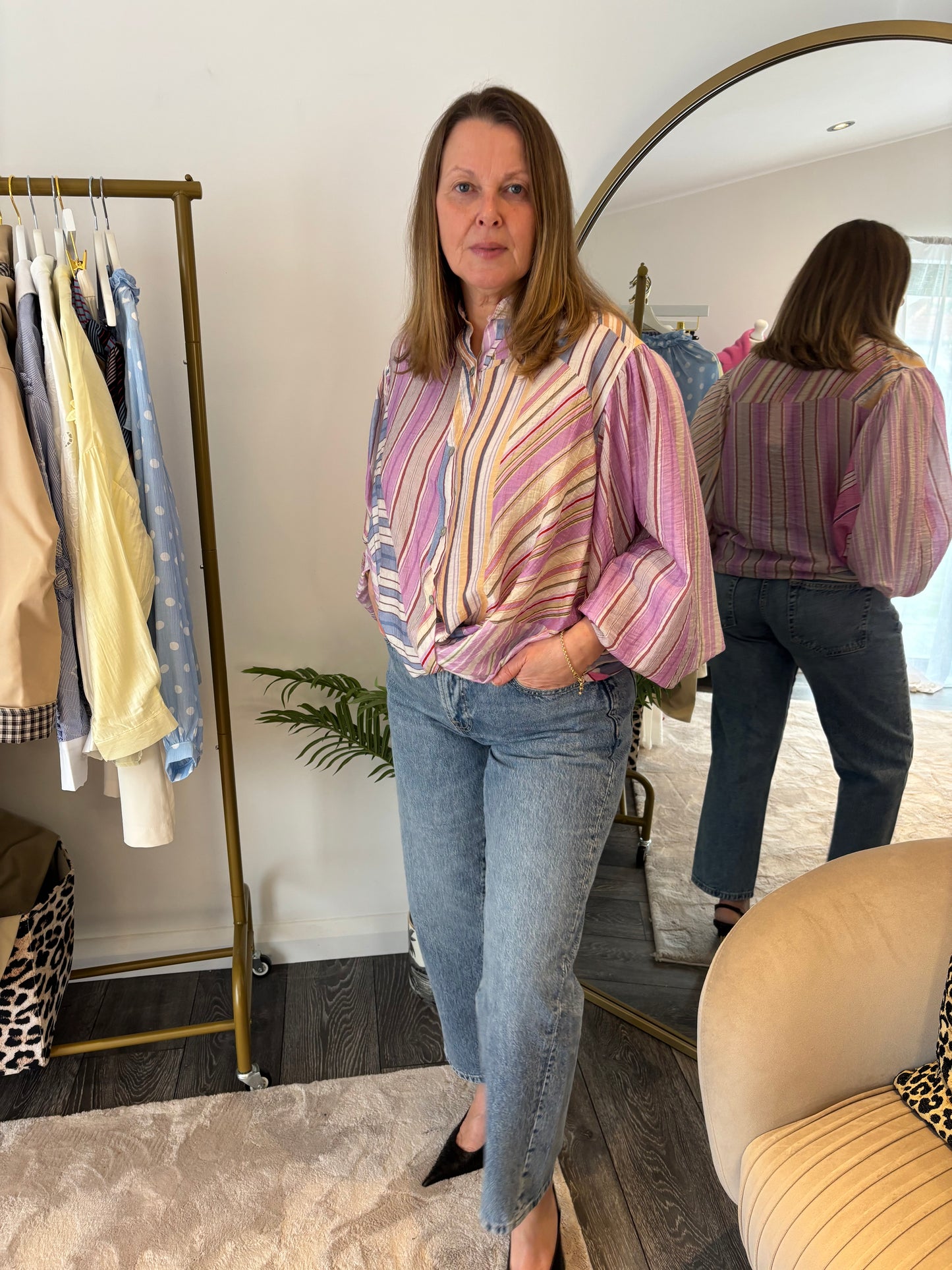 Purple/Blue  Cutabout Stripe Shirt