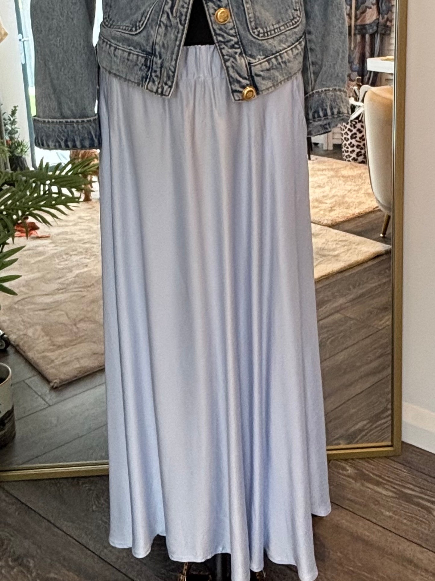 “Laura” Satin Maxi Skirt