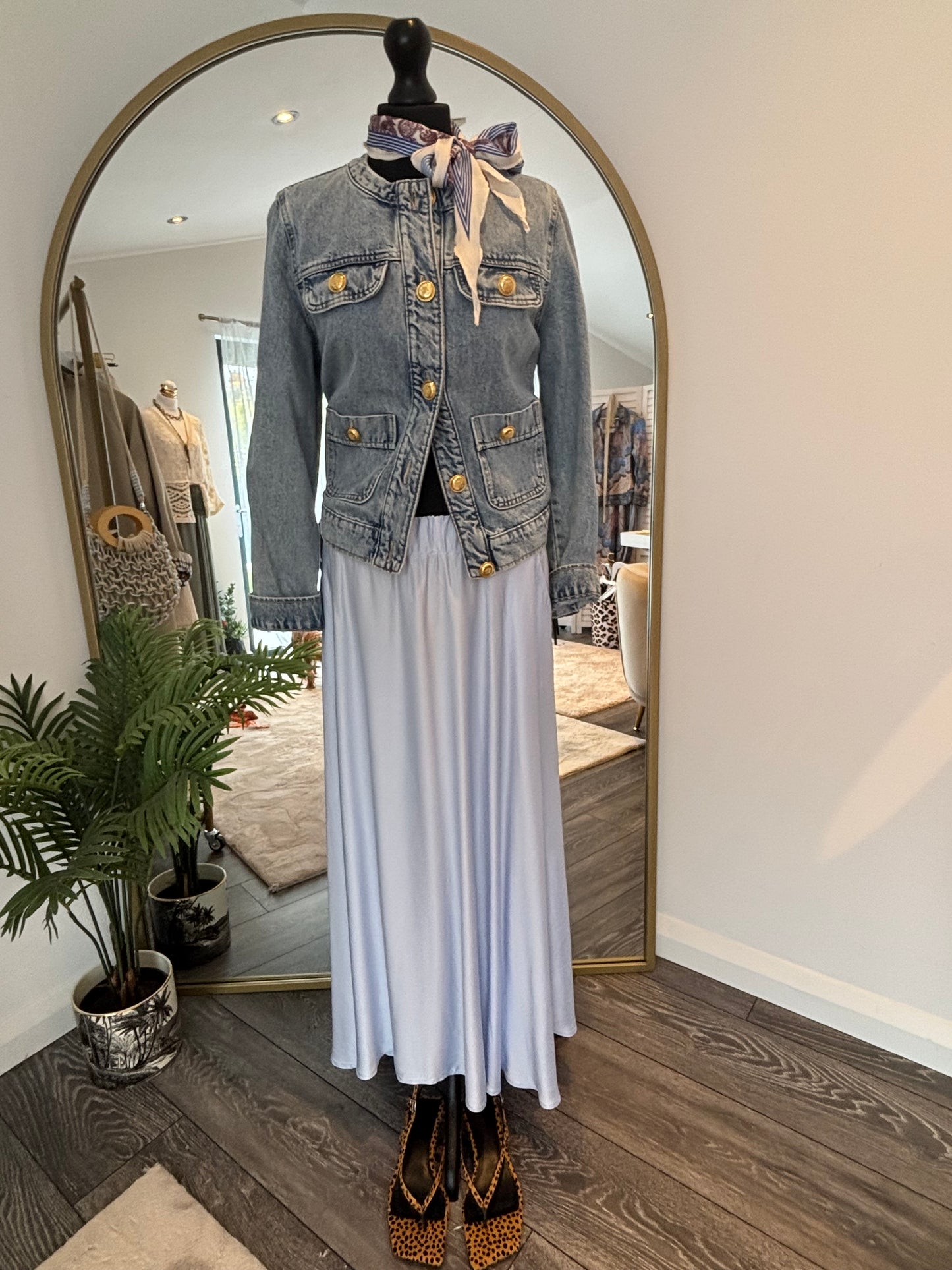 “Laura” Satin Maxi Skirt
