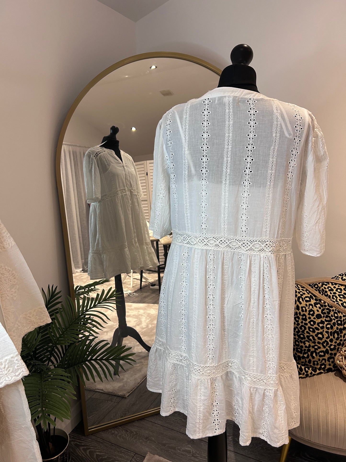 White “Sara” Tea Dress